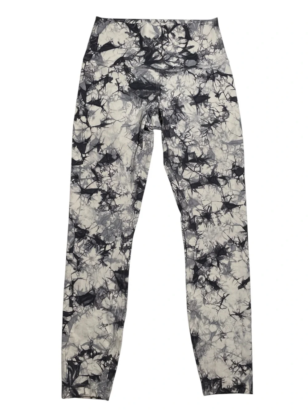 Lululemon Wunder Under high-rise leggings in a cement grey tie-dye print. Size 4